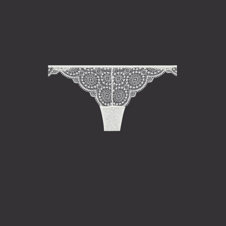 Tanga blanc cassé precieusiz white.
