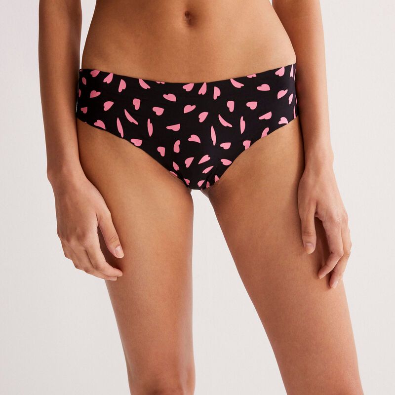 shorty met hartjesmotief - zwart shorty met hartjesmotief - zwart;