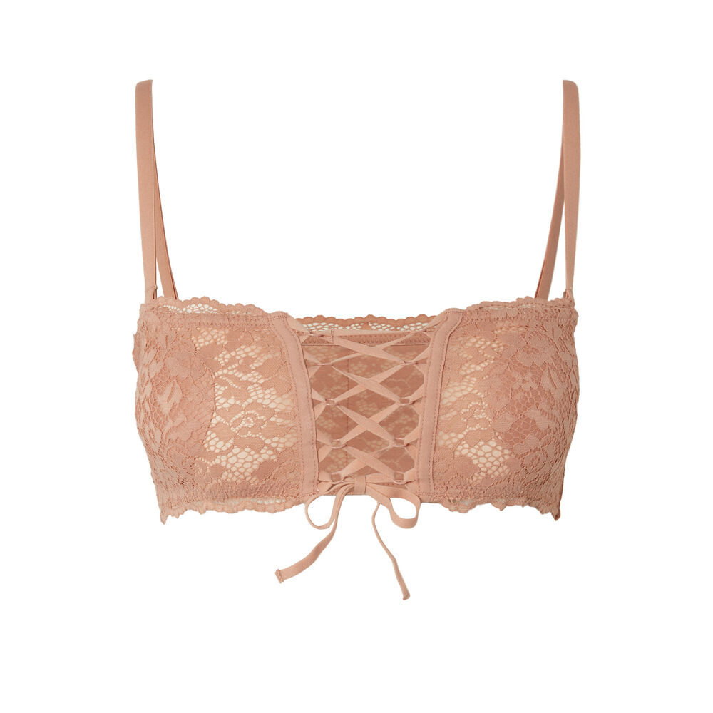 Bandeautop zonder beugels - lichtbeige beige.