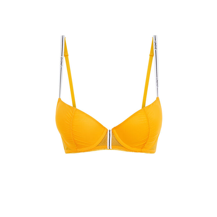 Soutien-gorge push-up tulle uni truegirliz safran.
