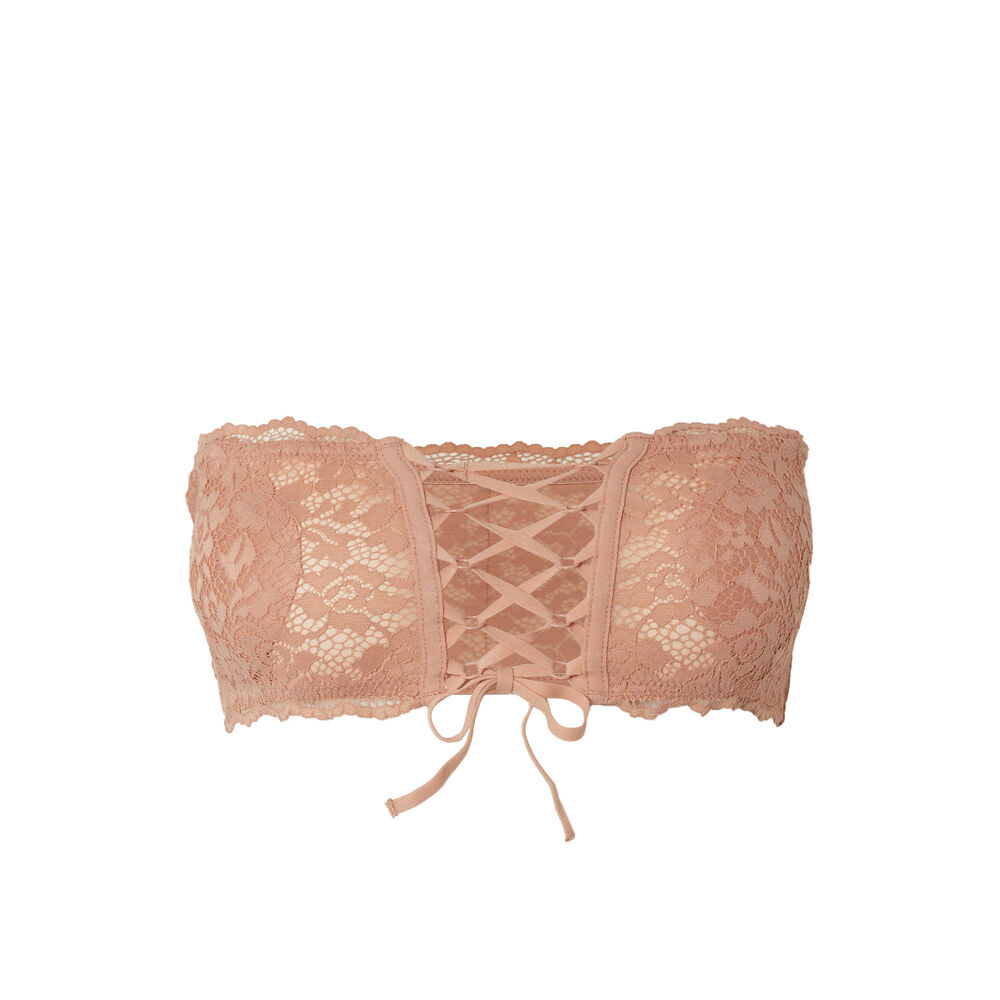 Bandeautop zonder beugels - lichtbeige beige.
