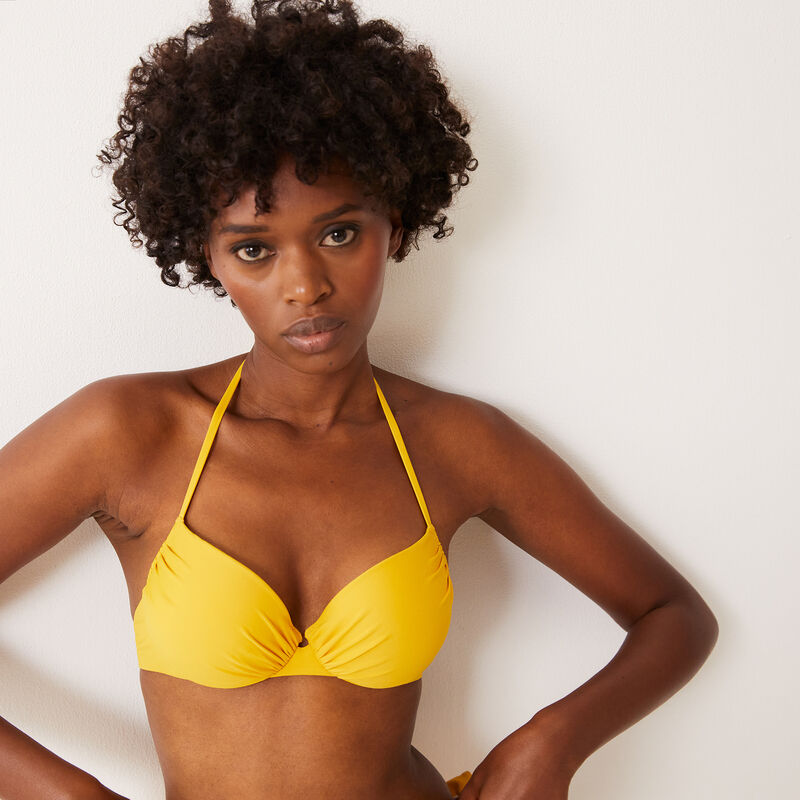 bikinitopje push-up met blote rug - geel bikinitopje push-up met blote rug - geel;