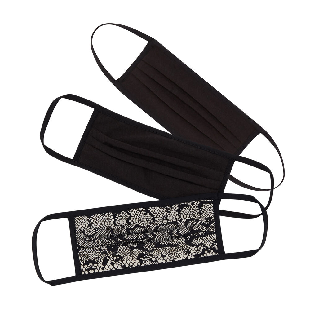 Lot 3 masques noir/serpent - noir noir.