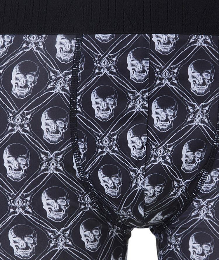 Boxer en micro imprim&eacute;e skulls dotskulliz noir.