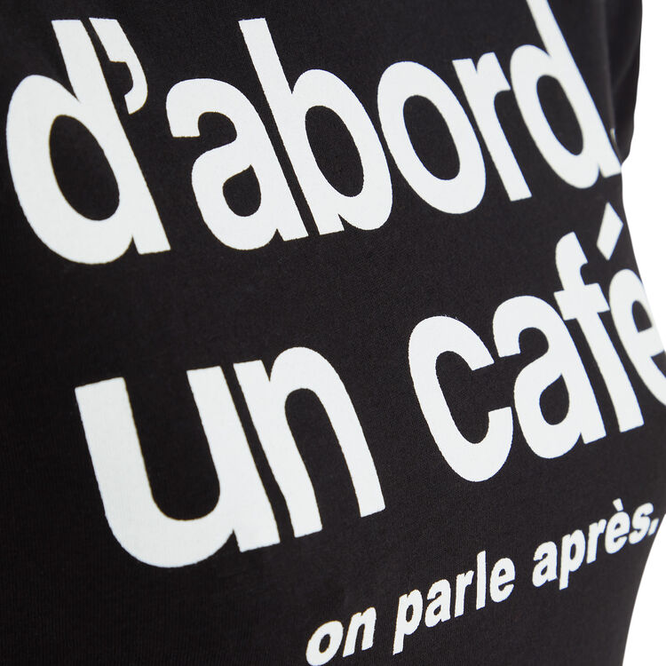 Top à message cafiz noir.