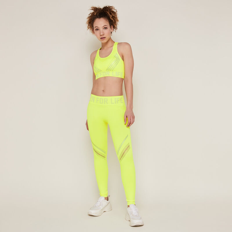 legging sport jaune fluo