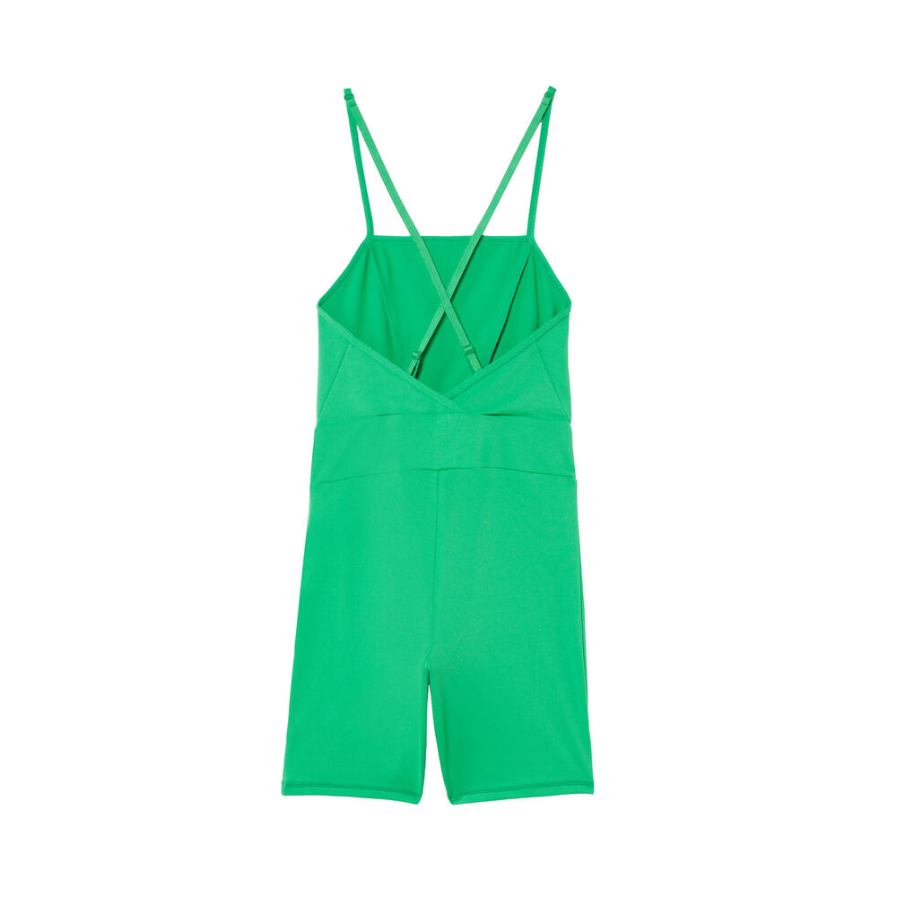 Sport-combishorts met gekruiste schouderbandjes - groen groen.