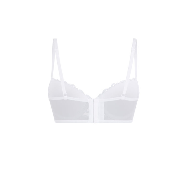 Soutien-gorge bustier push dentelle et bandings marceliz blanc.