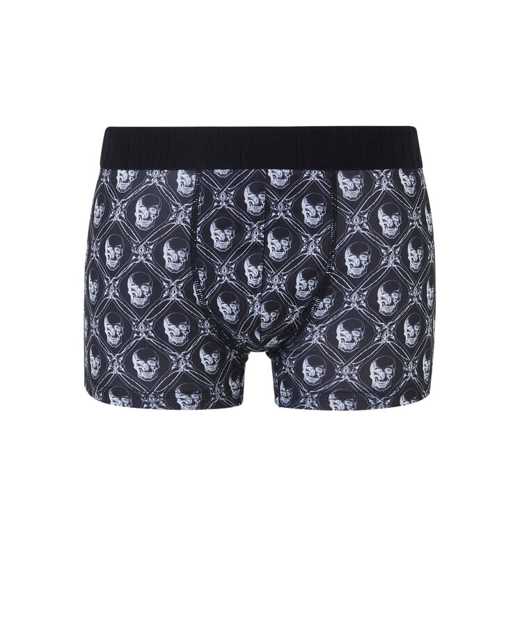 Boxer en micro imprim&eacute;e skulls dotskulliz noir.