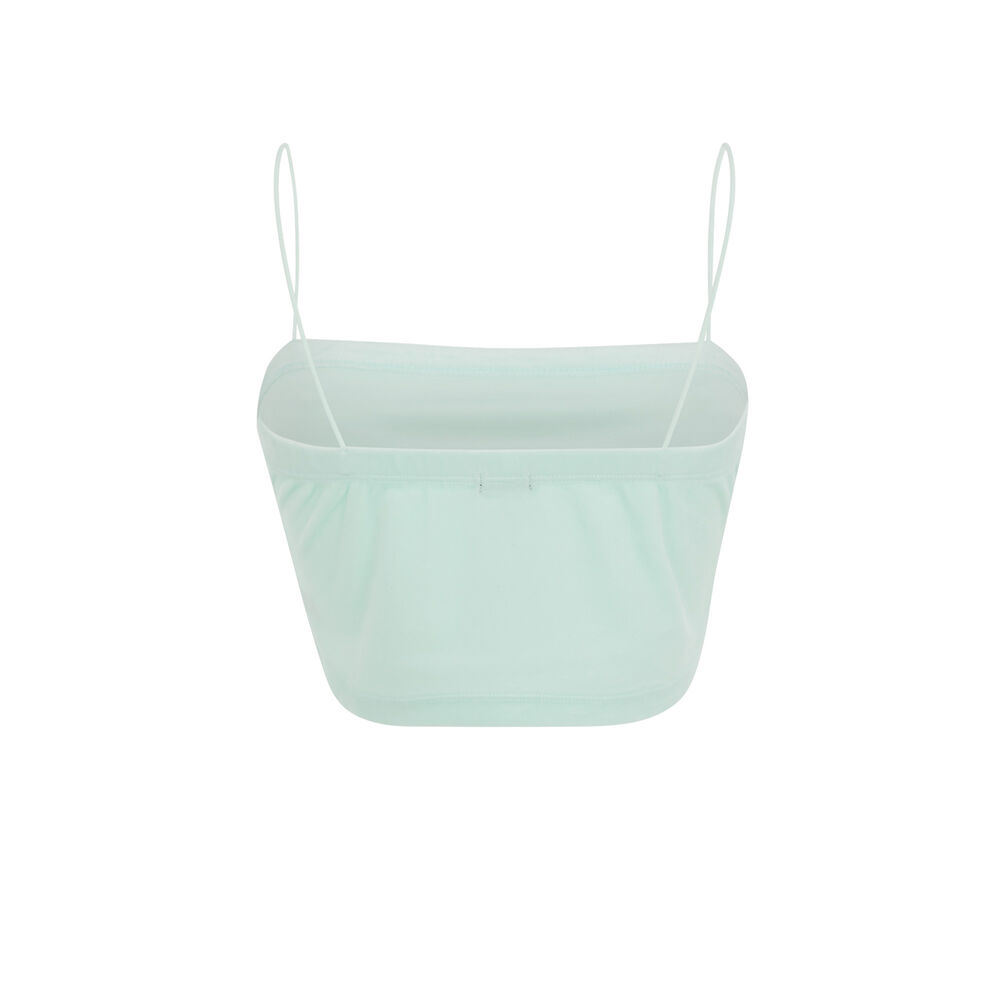 Crop top en velours - bleu turquoise bleu turquoise.