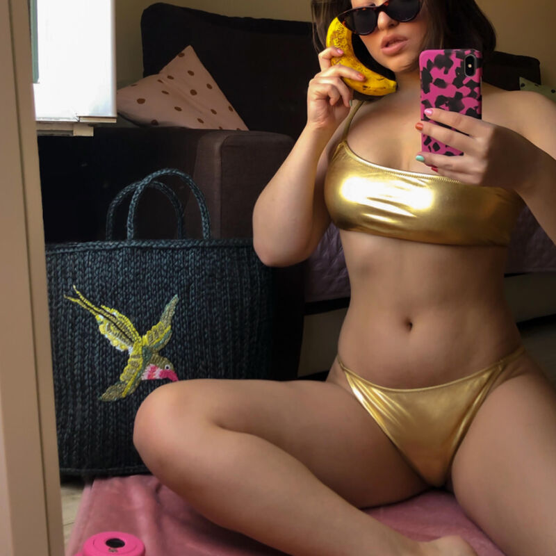 Haut de maillot de bain brassière - or Haut de maillot de bain brassière - or;