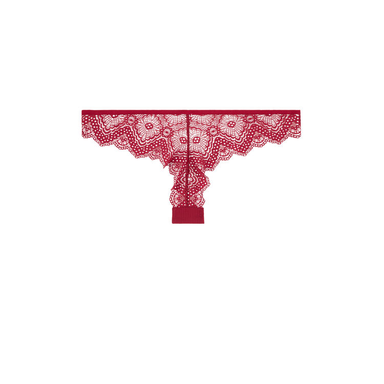 Tanga micro/dentelle merveilliz rhubarbe.