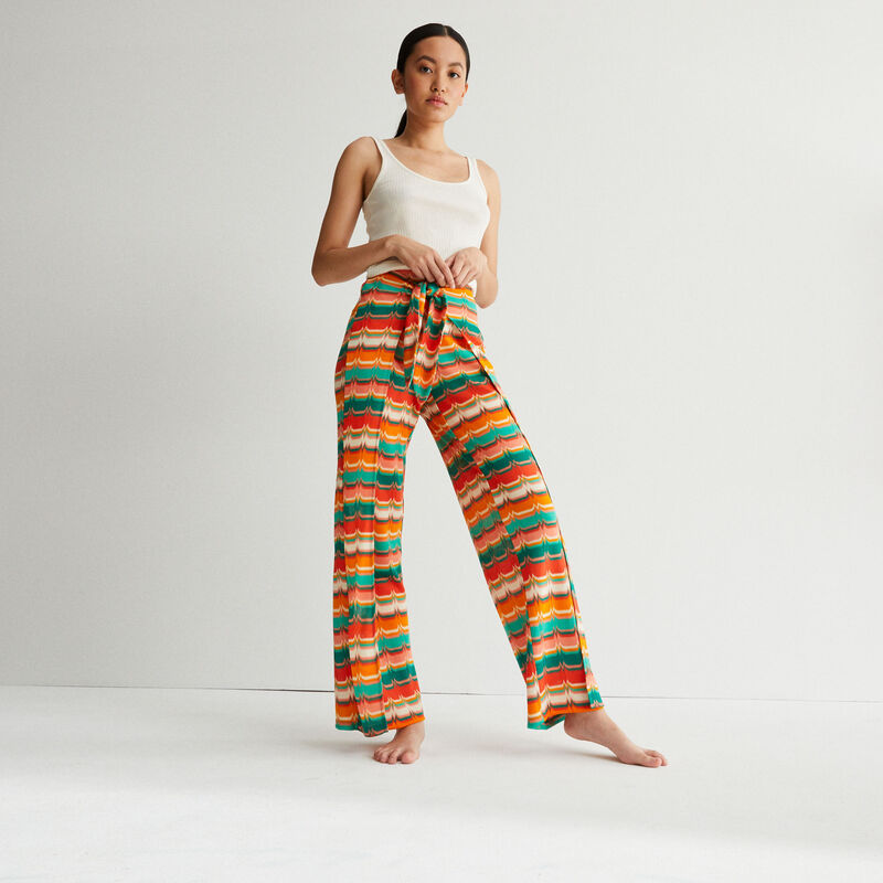 broek met motief en strik - groen broek met motief en strik - groen;