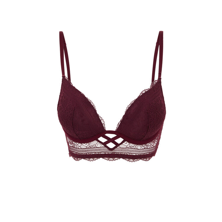 Soutien-gorge v push dentelle everydayiz bordeaux.
