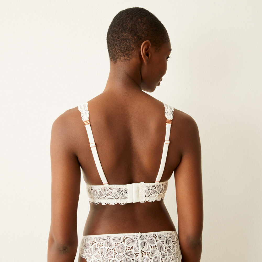 Soutien-gorge triangle sans armatures - blanc blanc.