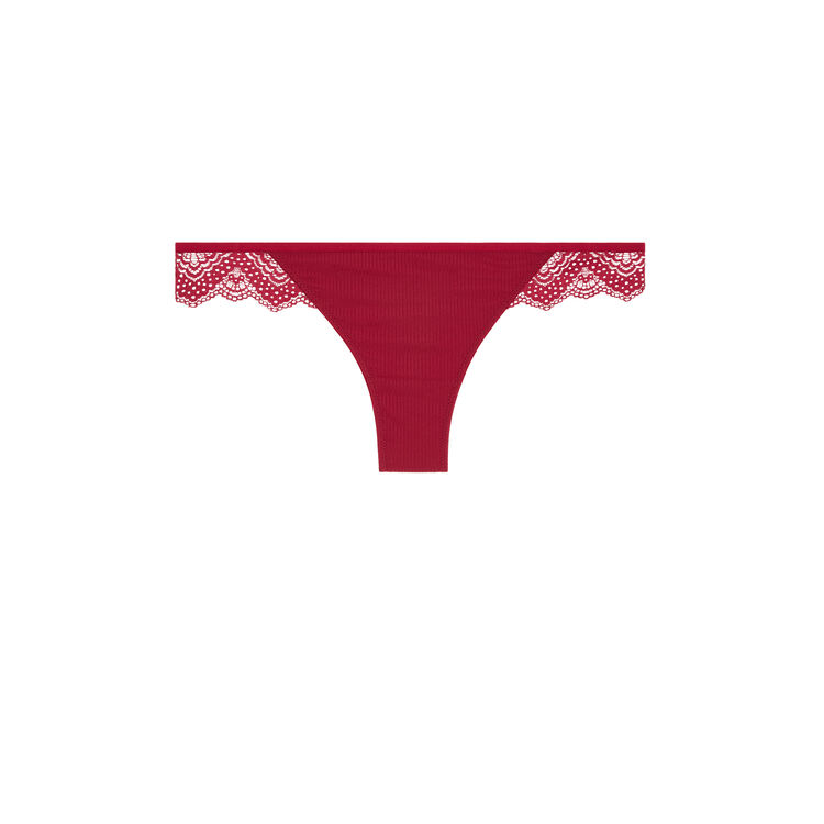 Tanga micro/dentelle merveilliz rhubarbe.
