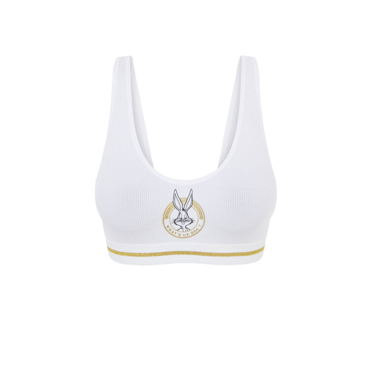 Brassière sans armatures print bugs bunny bunblutiz blanc.