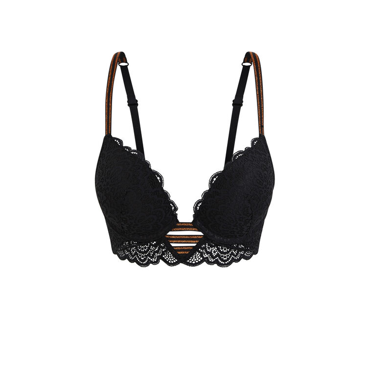 Soutien-gorge bustier v push lurexbandiz noir.