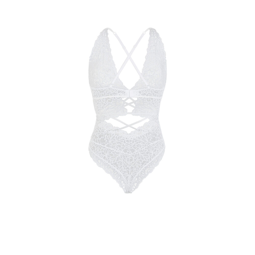 Body en dentelle - blanc blanc.