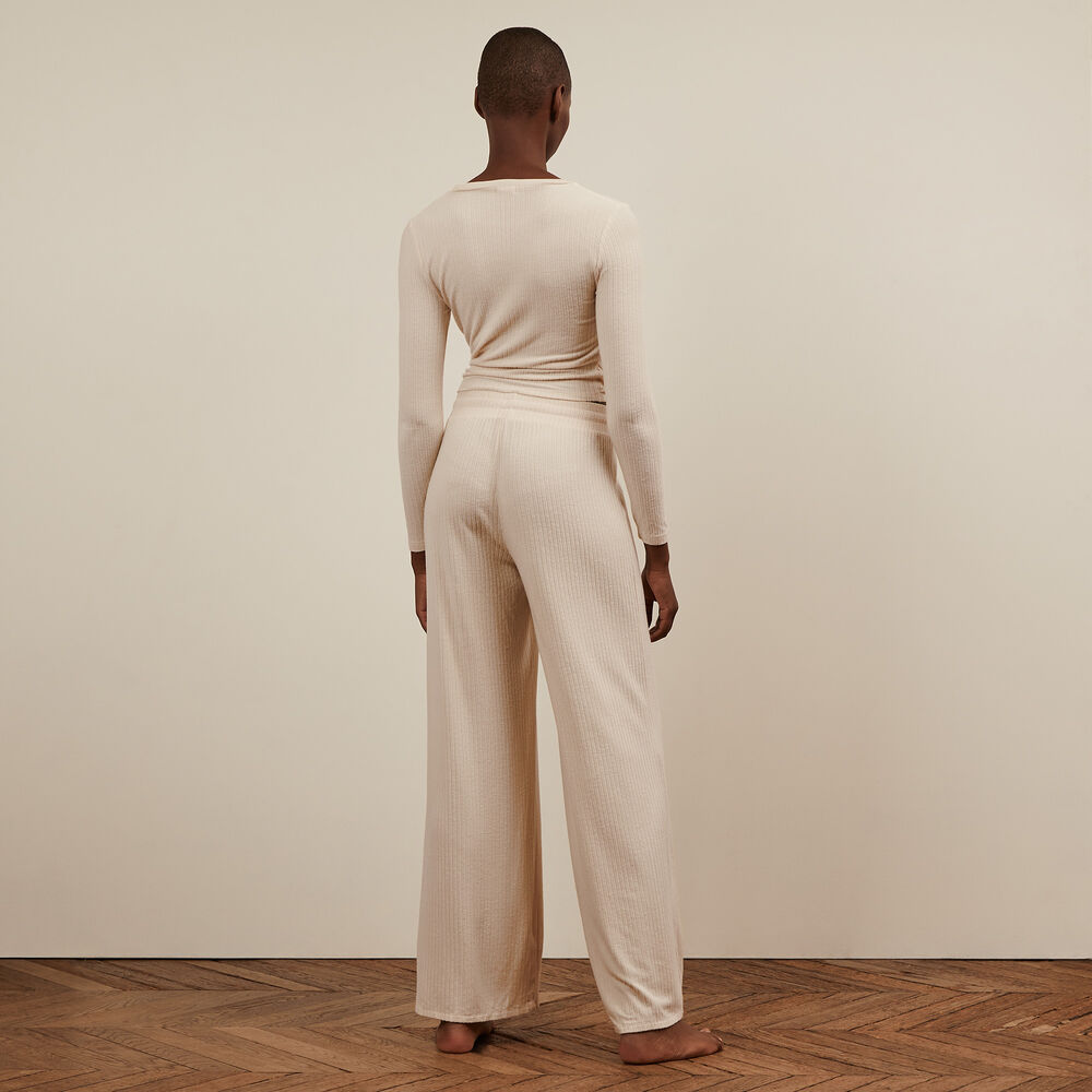 Pantalon large - blanc cassé blanc cassé.