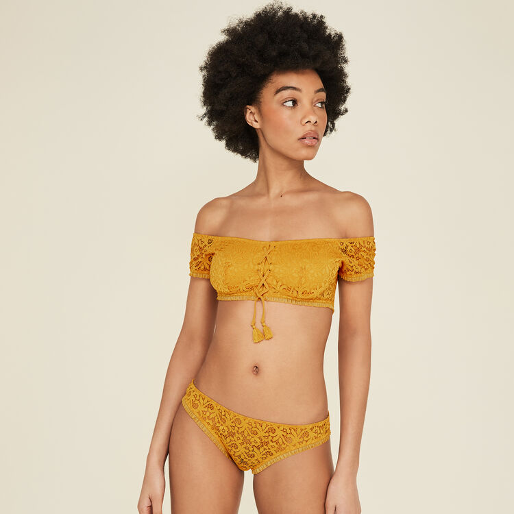 Soutien-gorge bandeau couleur ocre dorothiz yellow.