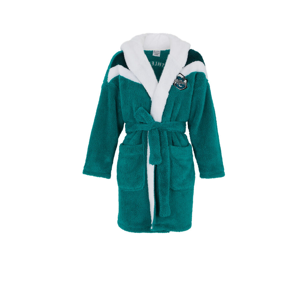 Peignoir en polaire serpentard - vert vert.