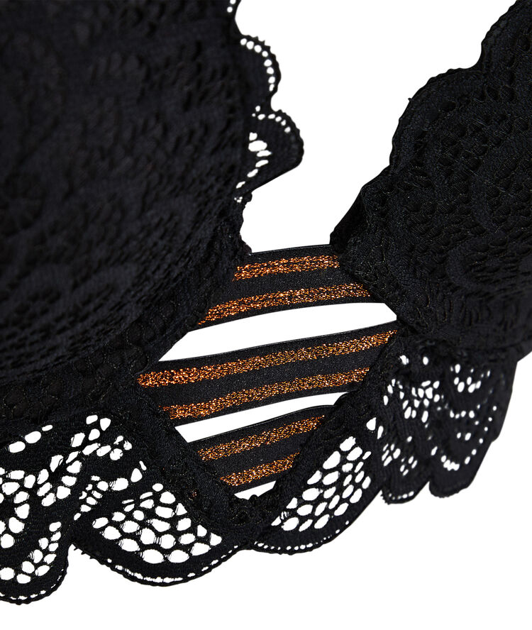 Soutien-gorge bustier v push lurexbandiz noir.