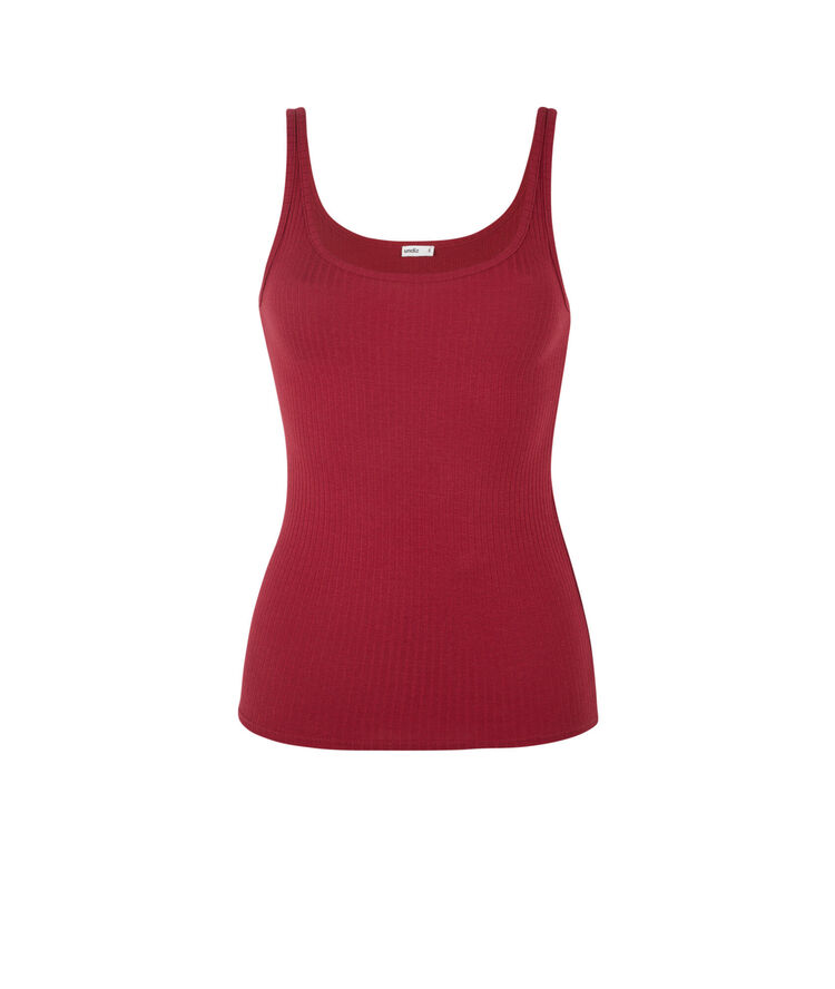 Top d&eacute;bardeur en jersey uni debidiz  rhubarbe.