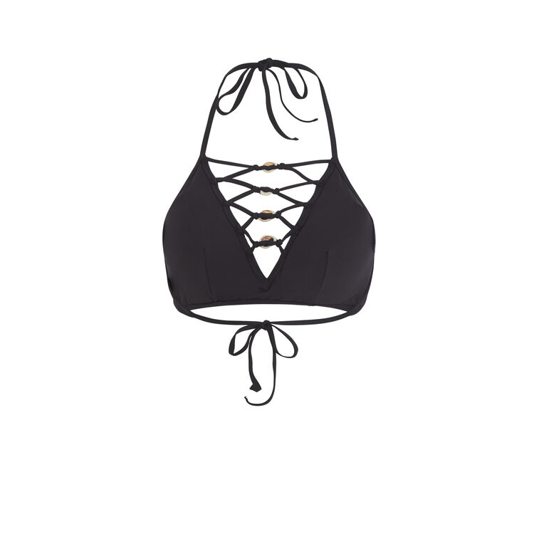 Haut de maillot de bain noir pachucaniz noir.