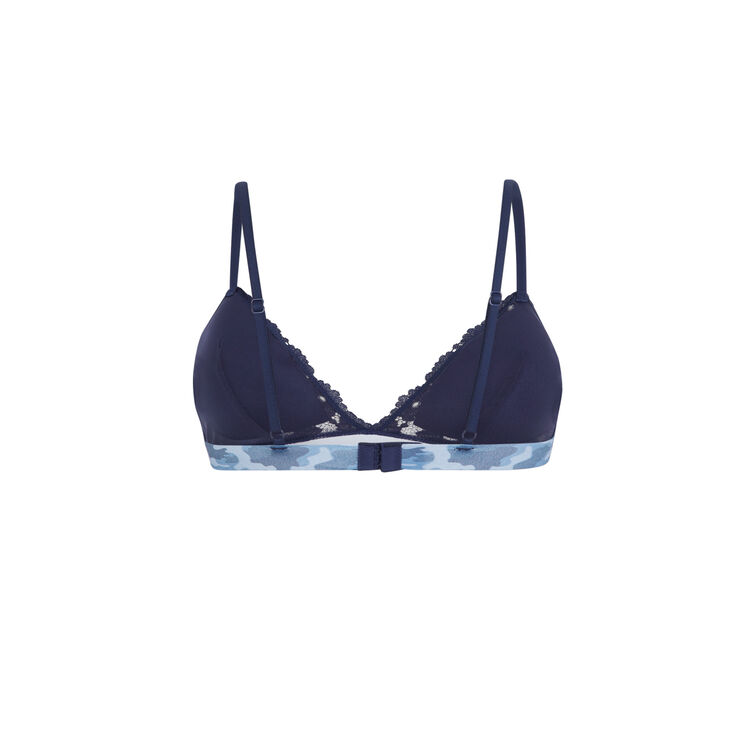 Soutien-gorge triangle dentelle detail camo coloramadiz rose poudré.