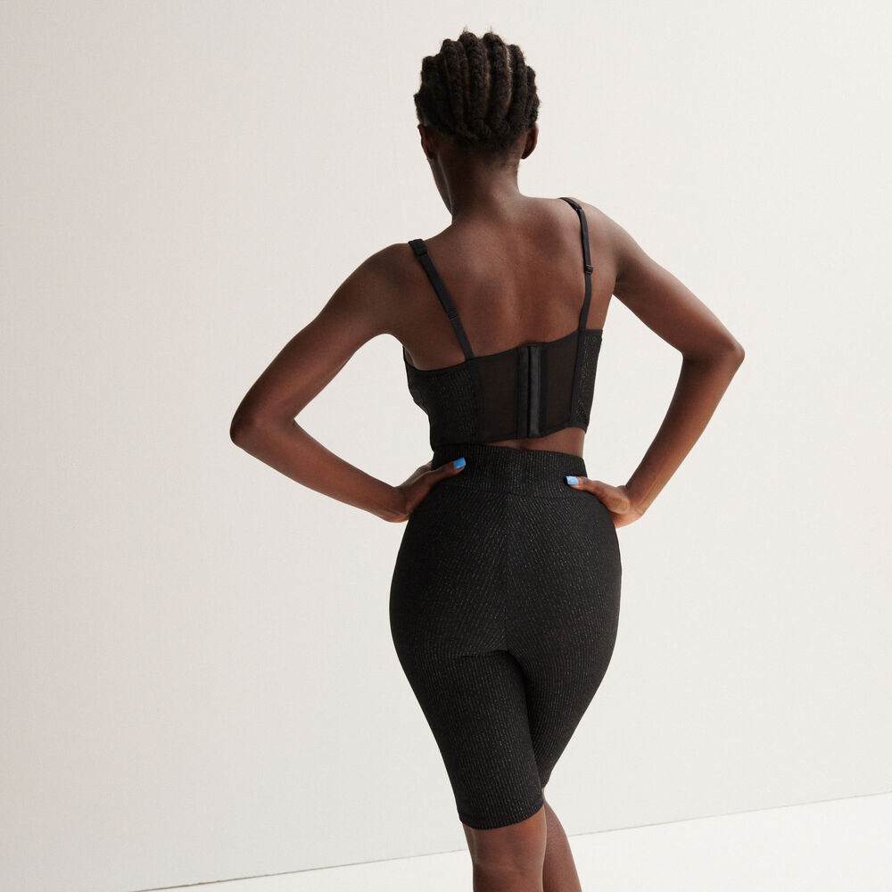 Aya x undiz kanten bustier - zwart zwart.