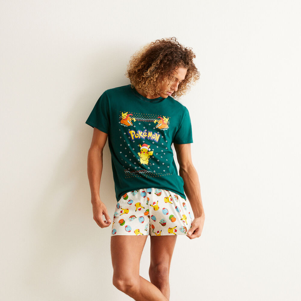 Set de pyjama short pok&eacute;mon - vert vert.