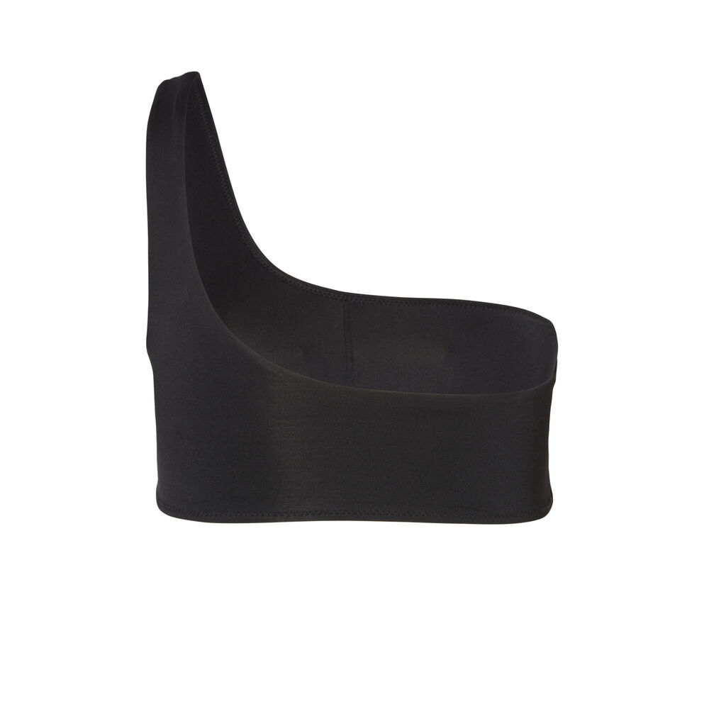 Asymmetrisch bikinitopje - zwart zwart.