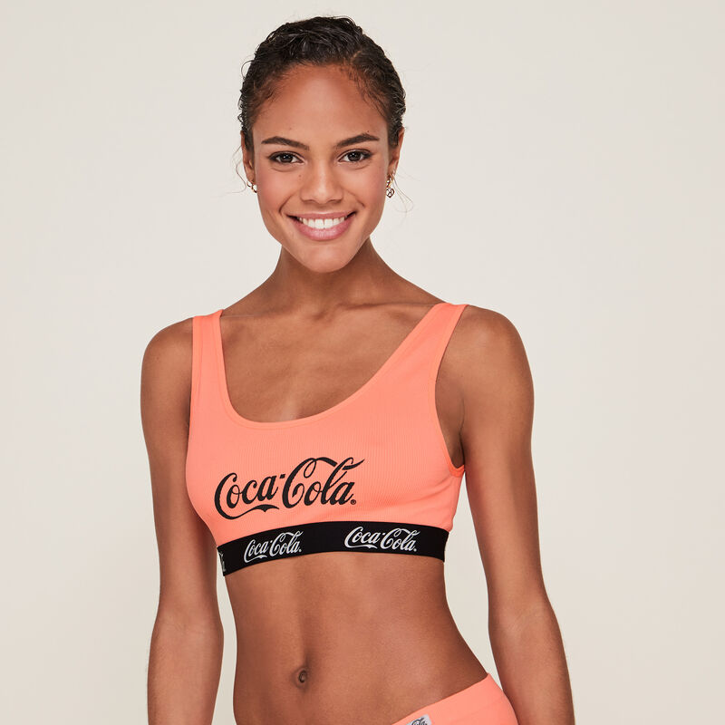 Soutien-gorge brassière en coton - corail fluo Soutien-gorge brassière en coton - corail fluo;