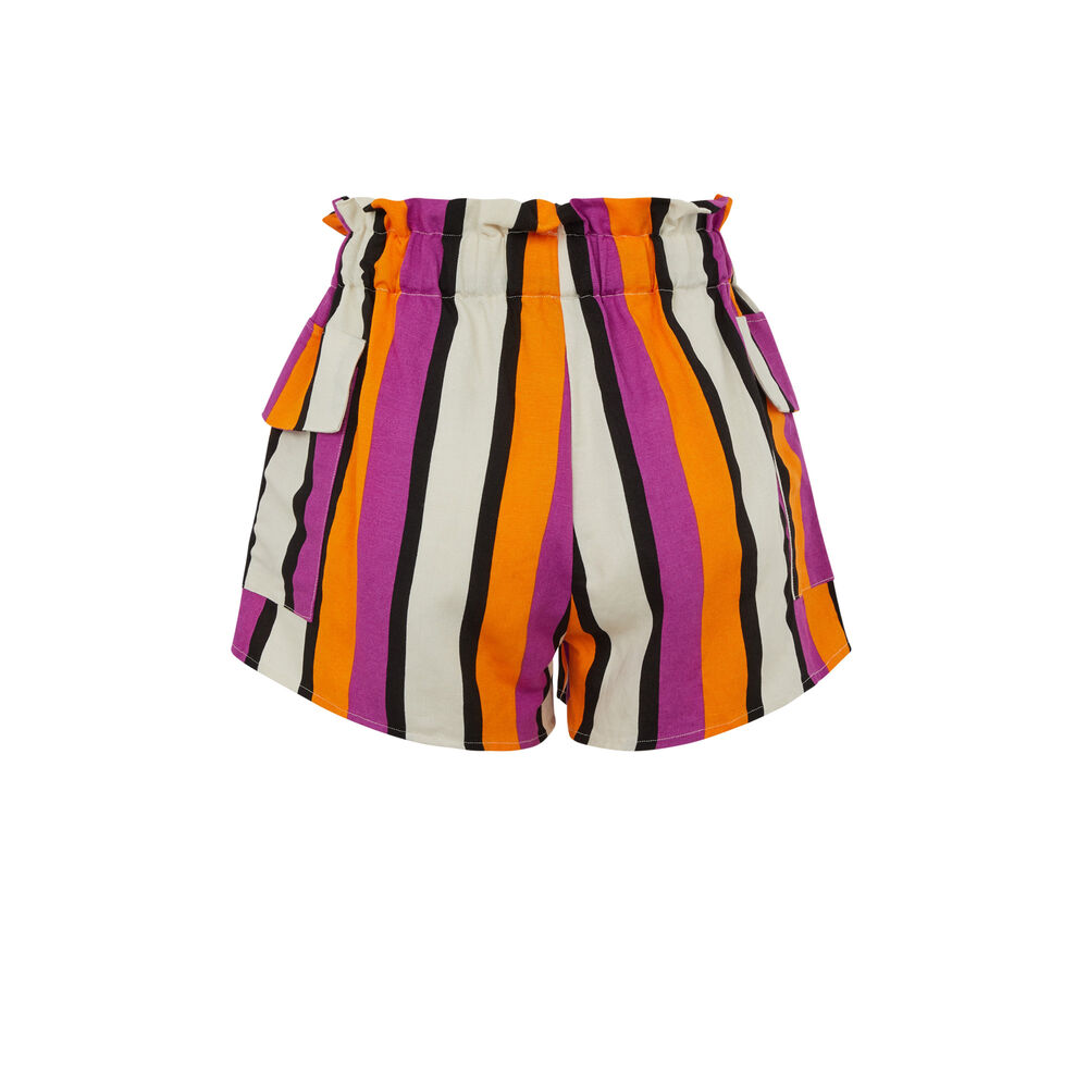 Short à rayures - orange orange.