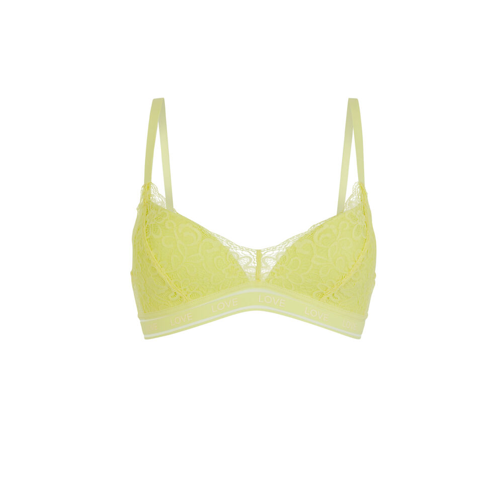 Soutien-gorge brassière sans armatures - jaune jaune.