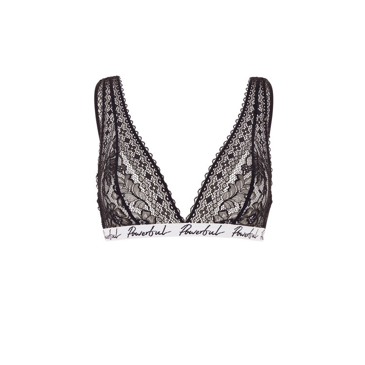 Brassière sans armatures en dentelle thrilliz noir.
