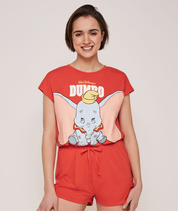 Combishort met dumbo print dumbiz rood.