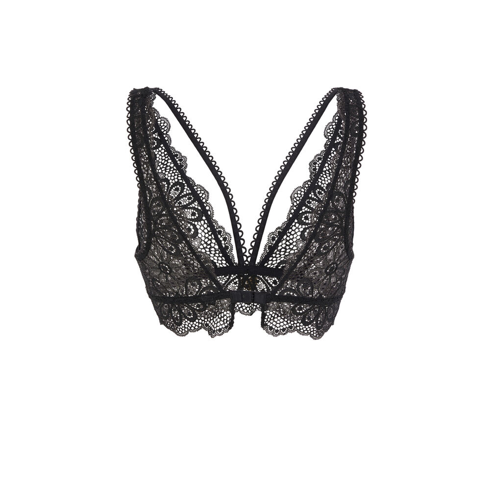 Soutien-gorge brassière sans armatures - noir noir.