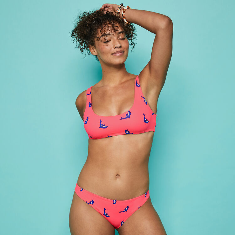 Haut de maillot de bain rose fluo flipperiz pink.