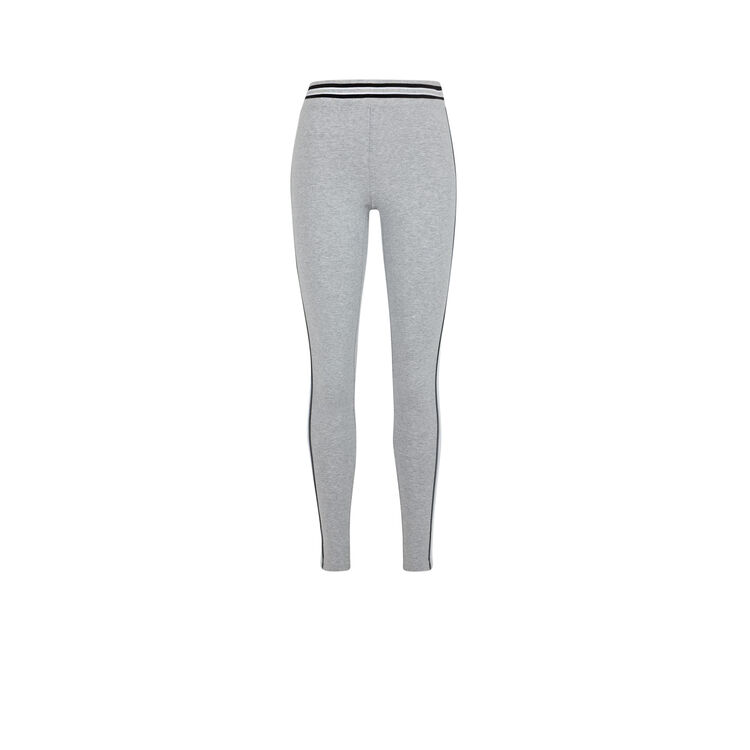 Legging jersey bandes côtés cooleggiz gris.