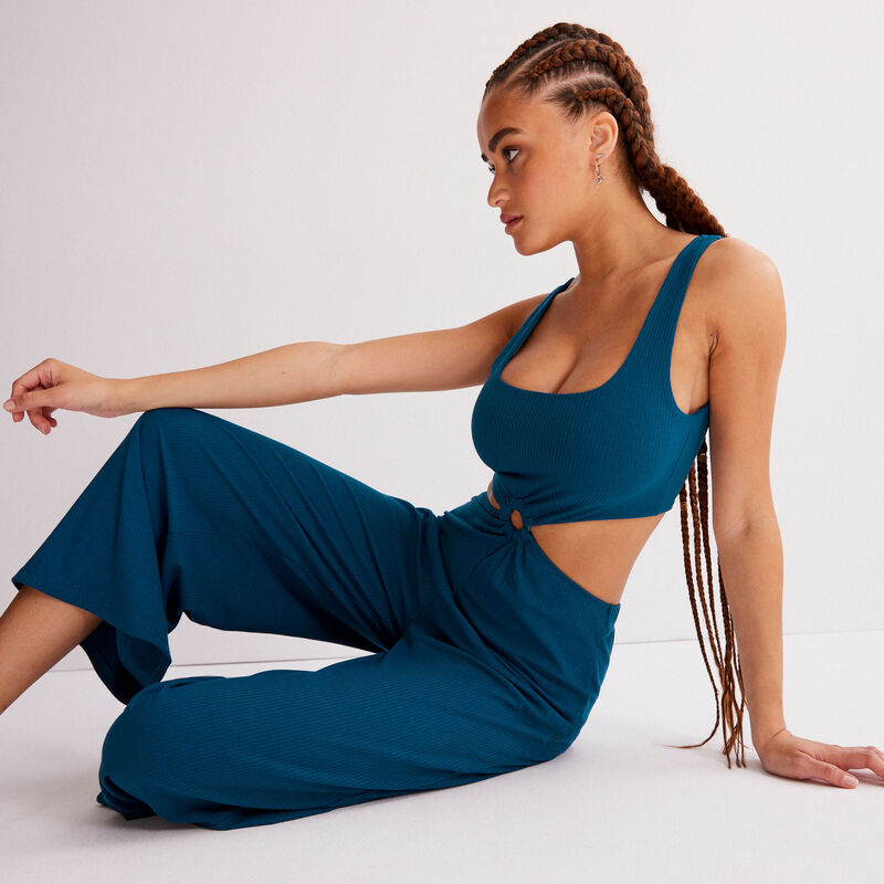 jumpsuit met ring - blauw jumpsuit met ring - blauw;