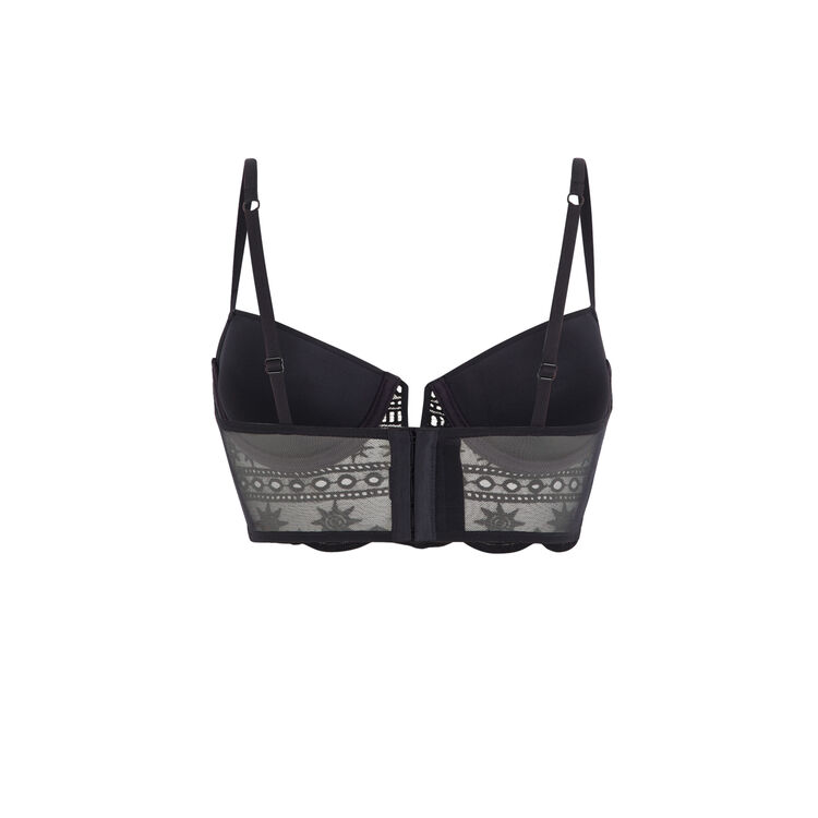 Soutien-gorge bustier push noir tocrobrodiz noir.