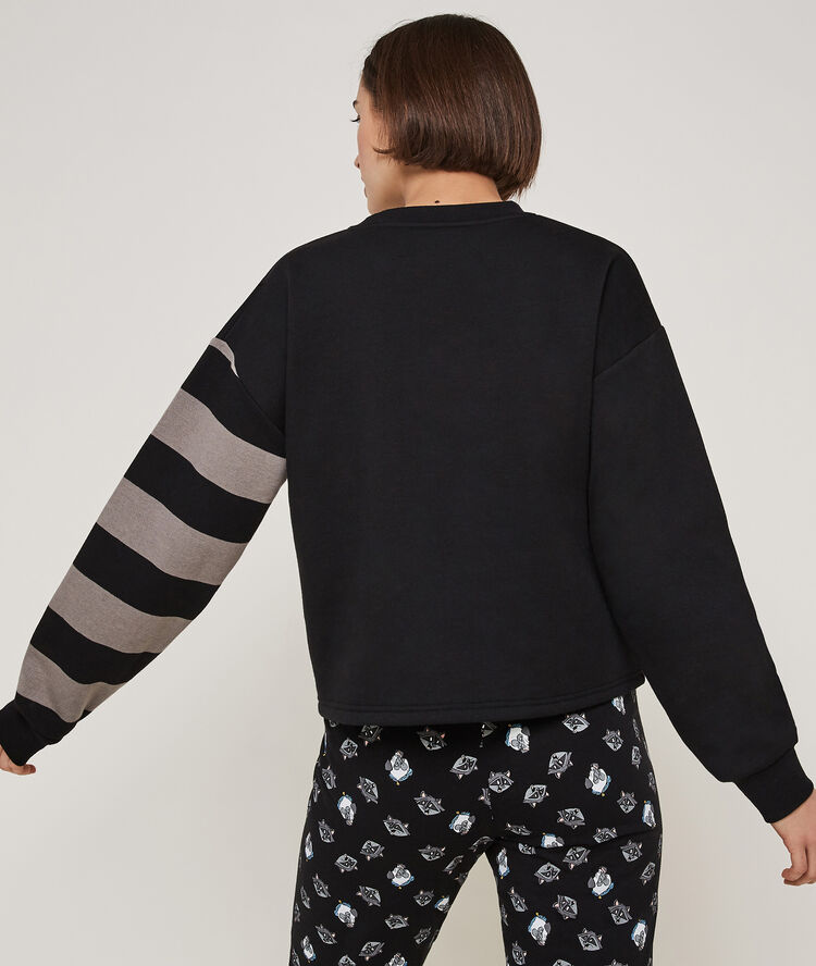 Sweat &agrave; col rond meekoiz noir.