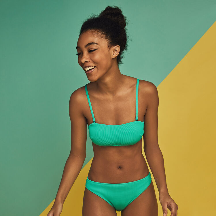 Slip maillot de bain vert gaufriz green.