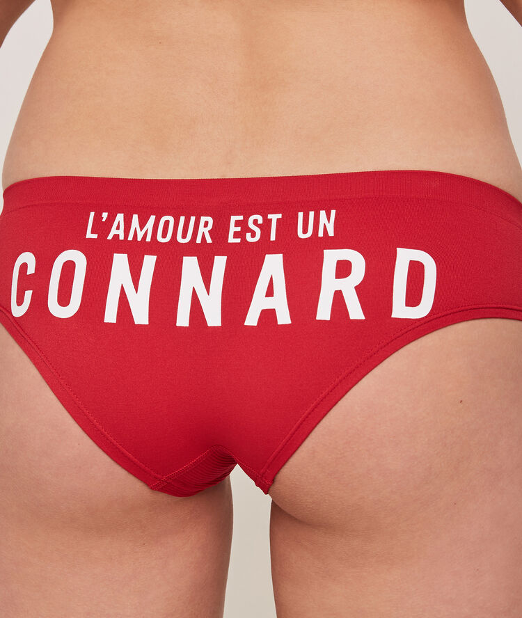 Shorty &agrave; message badloviz rouge.