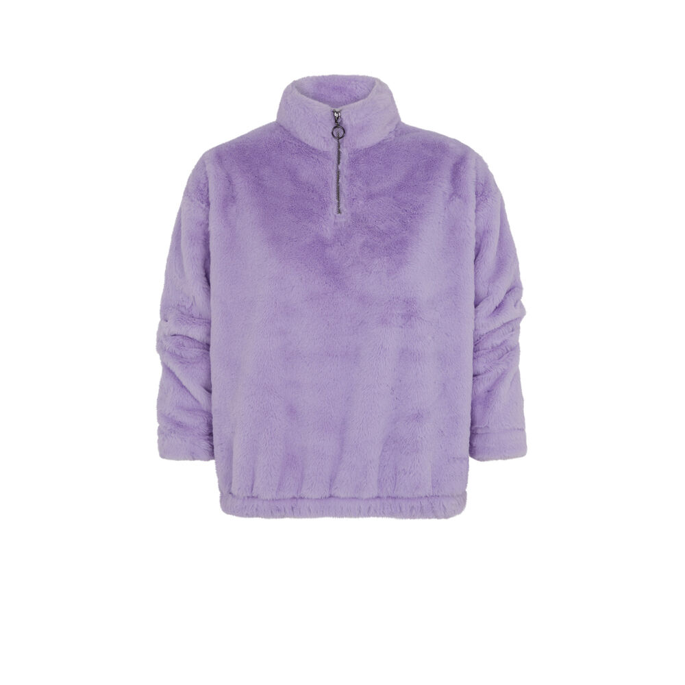 Sweat en polaire - lilas lilas.