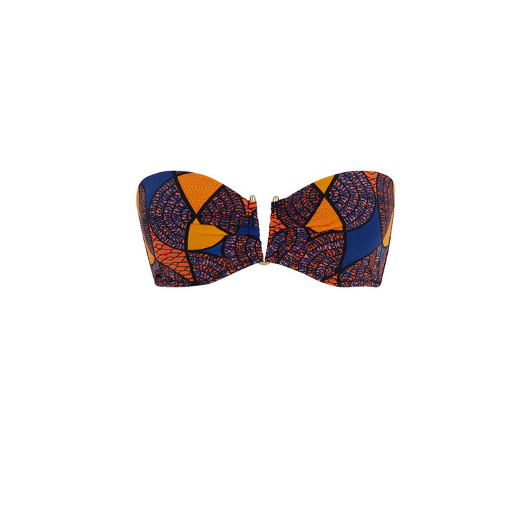 Haut de maillot de bain bandeau bleu afroiz blue.