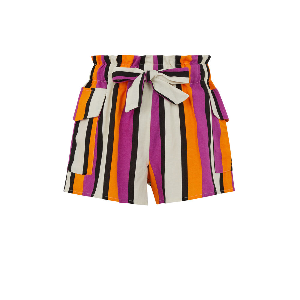 Short à rayures - orange orange.
