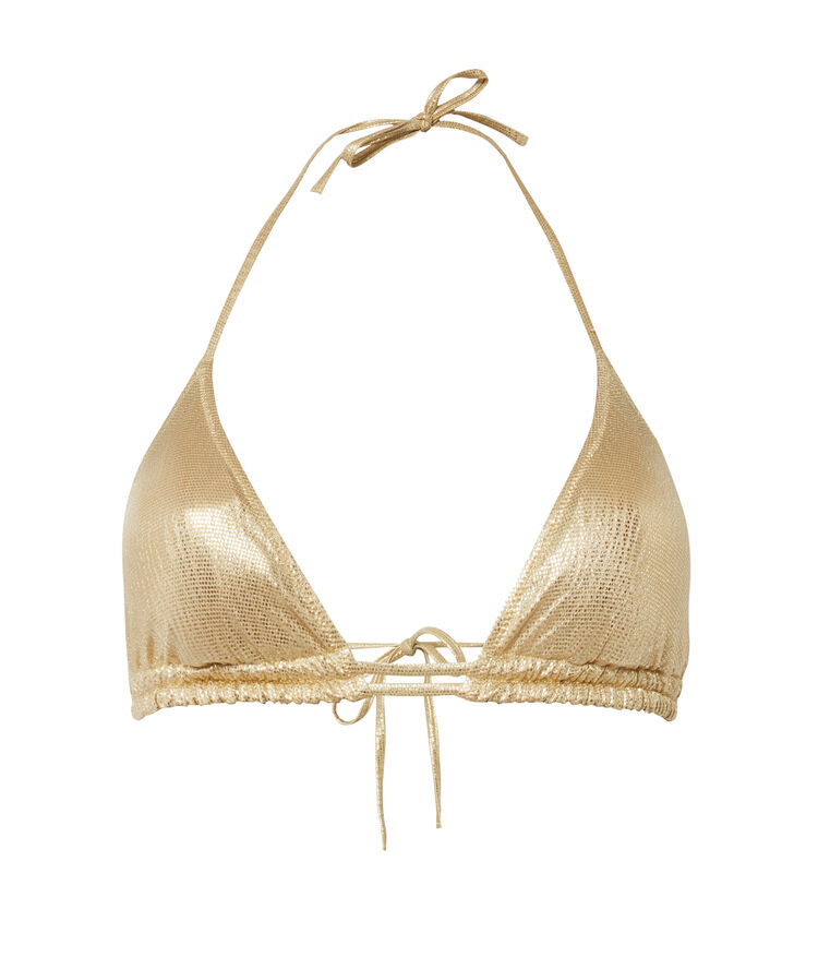 Haut de maillot de bain triangle - or or.